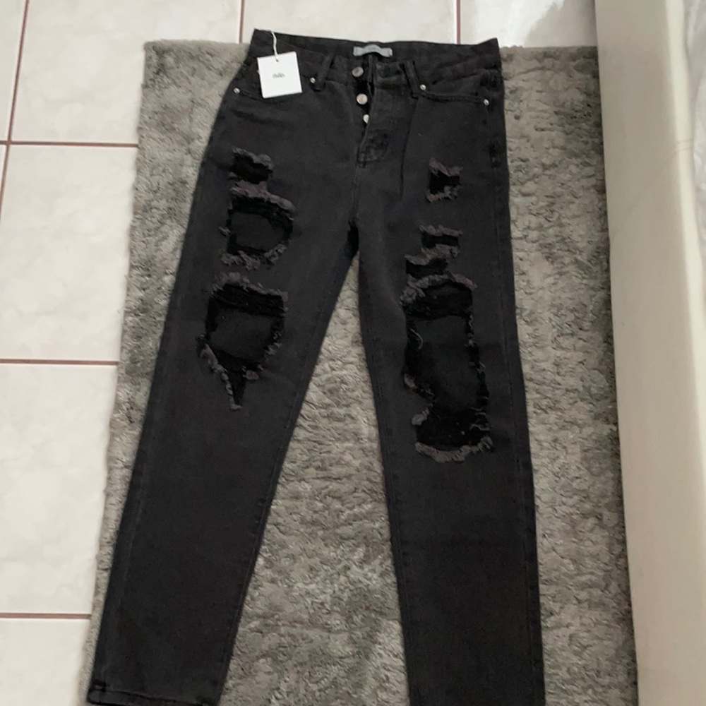 Adika Black Ripped Jeans